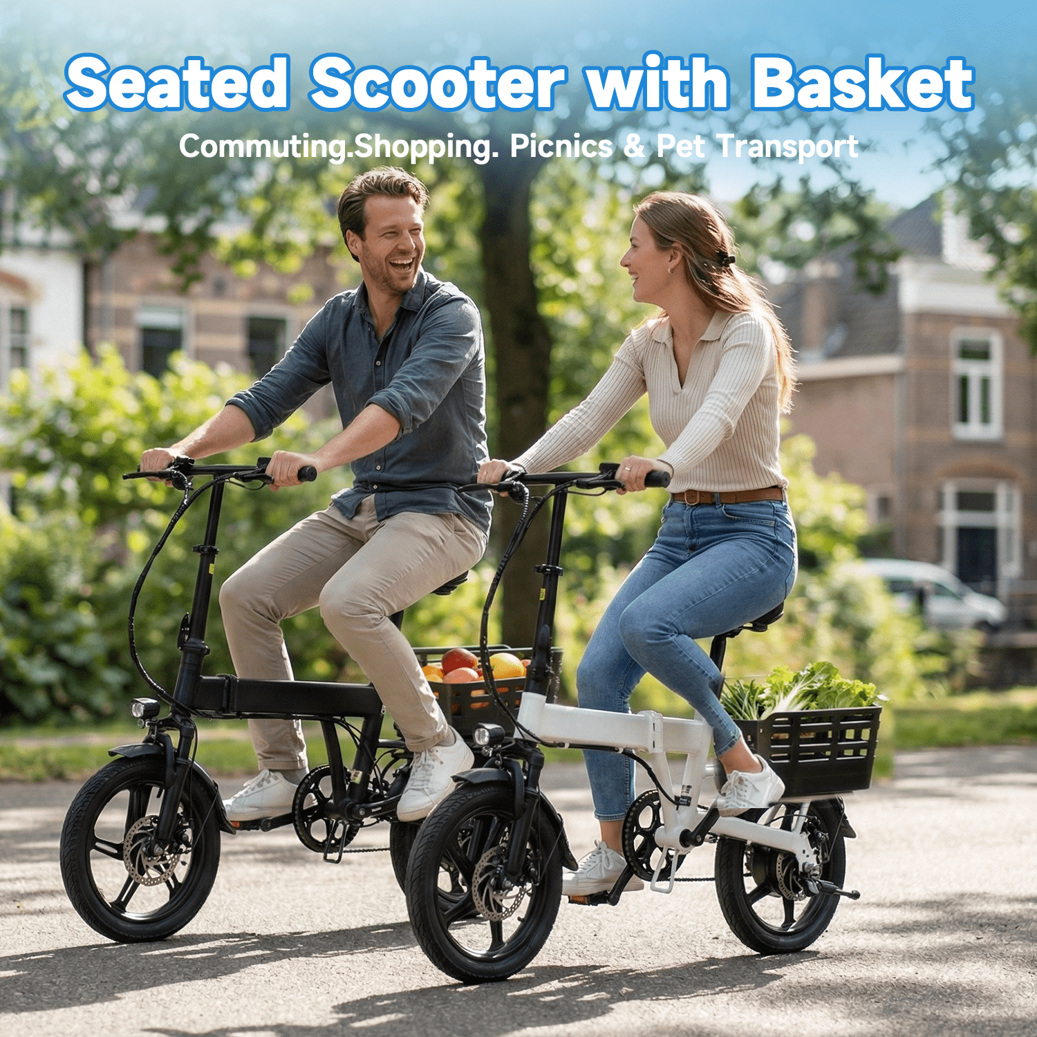 SHCNTEKU 14IN Folding Ebike for Adults Teens,500W Motor up to 20 mph Range 30 mile with 36V 12Ah Removable Battery Electric bicycle,UL 2849